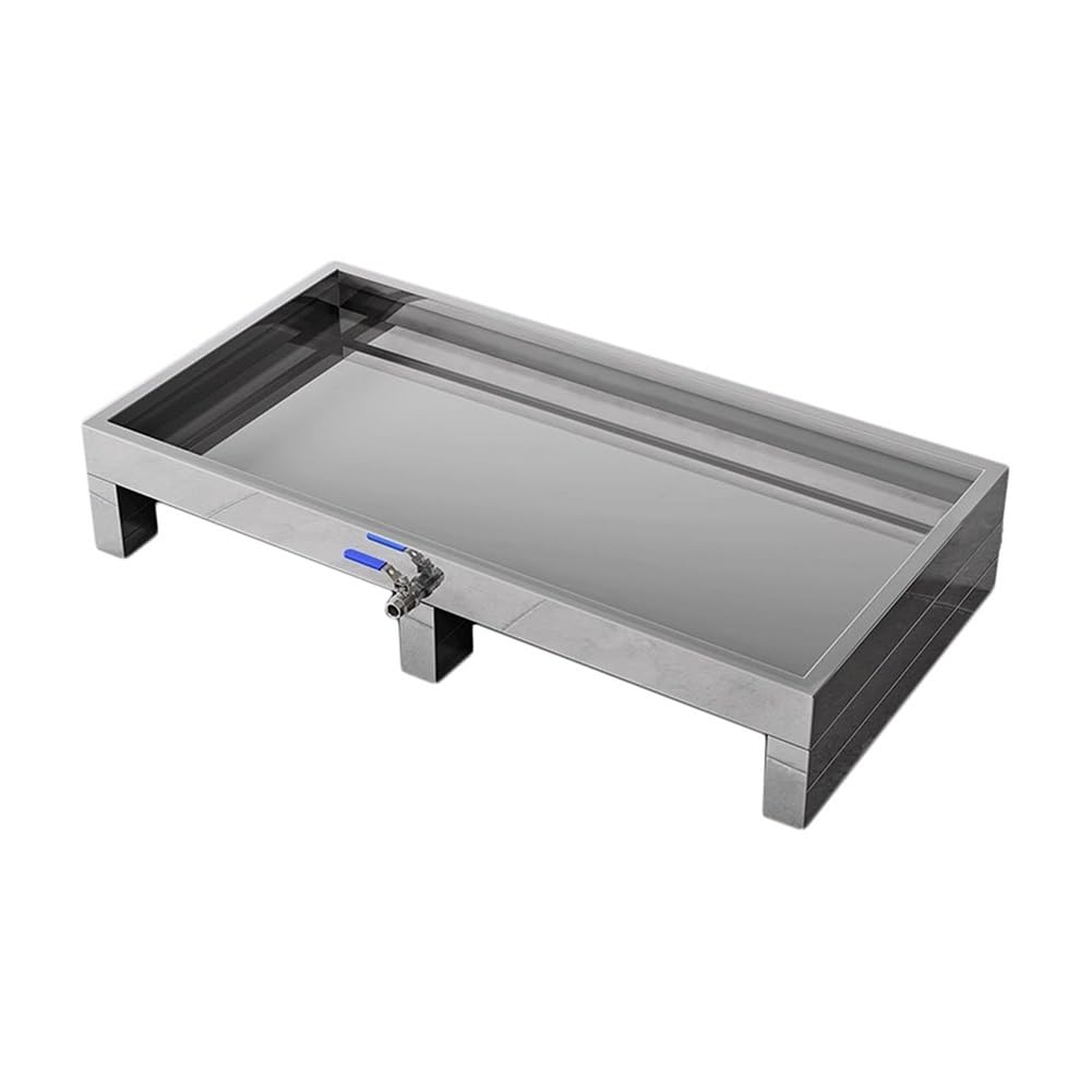 SGKOMN Spill Containment Pallet, Modular Leakproof Tray with Drain Outlets, Industrial Platform for Home and Outdoor Use