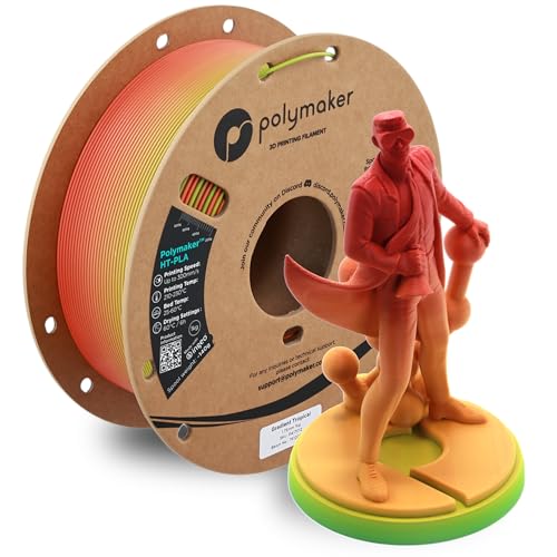 Polymaker HT-PLA Filament 1.75mm Gradient Tropical, High Temp PLA for 3D Printing, Heat Stable Up to 150°C, Easy to Print, Works with Most FDM Printers, 1kg Spool