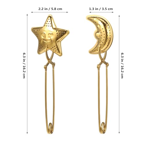 SHOWERORO Loose Tea Strainer Tea Infuser Spoon 4 Pcs Stainless Steel Long Handle