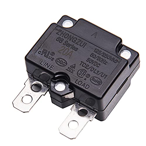 weelye 2Pcs 20A 125/250Vac 50Vdc Automatic Reset Relay Thermal Switch Circuit Breaker Current Overload Protector for Children Riding Electric Car Accessories image 4