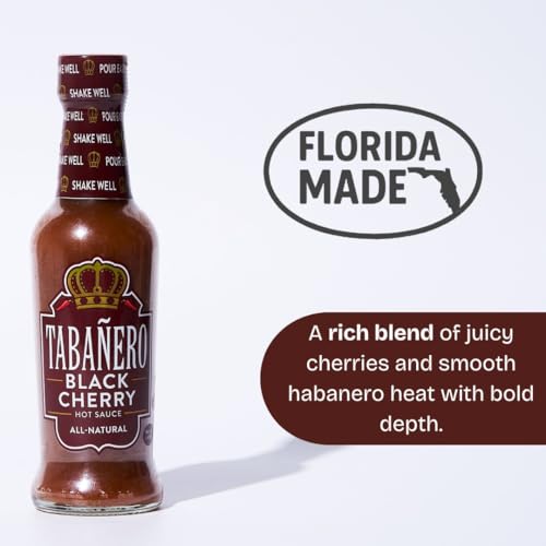 Image of Tabanero Hot Sauce, Gourmet Habanero Sauce Gift, 5 oz Small Glass Bottle