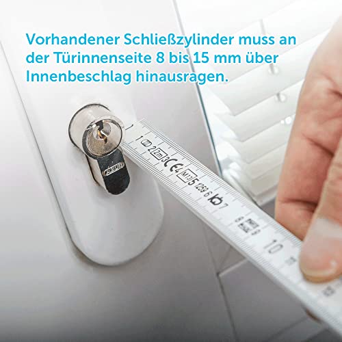 eqiva Bluetooth Smart Türschlossantrieb, Weiß, 142950A0, 5.6 x 5.2 x 11.4 cm