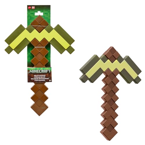 Mattel Minecraft Kampfspielzeug-Zubehörkollektion im pixeligen Design für Rollenspiele (verschiedene Styles), JCV18, [Mehrfarbig]