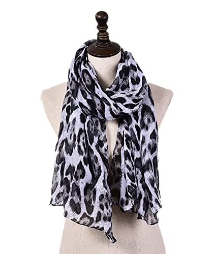 Women's Leopard Scarf Large Long Animal Printed Scarves Shawl Wraps2