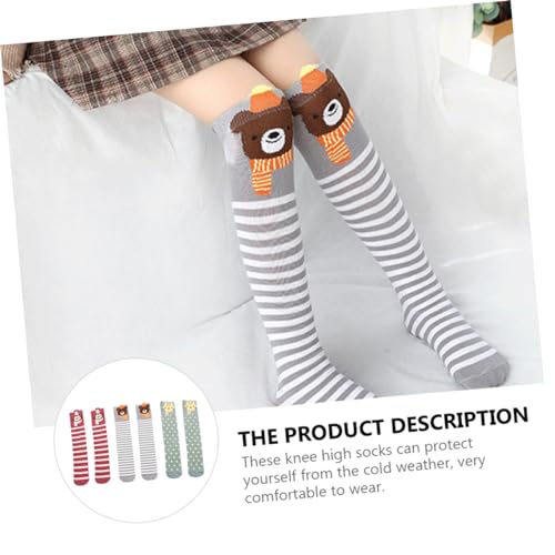 LIFKOME 3pairs Boys Girls Boy Girl's Socks Unisex Youth Stockings Funny Prints Comfortable Cotton Socks for School Outdoor Winter4
