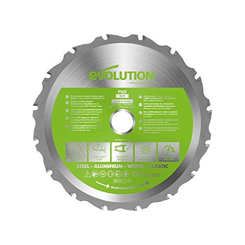 Evolution Power Tools - Hoja de sierra multiuso con punta de acero de carburo FURY, 165 mm Cover