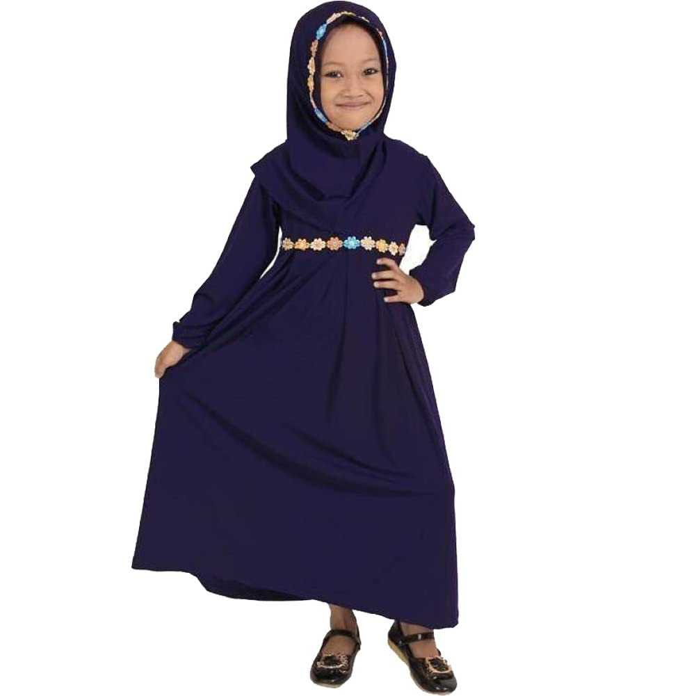 Vestido largo islámico infantil para rezar en familia y madraza
