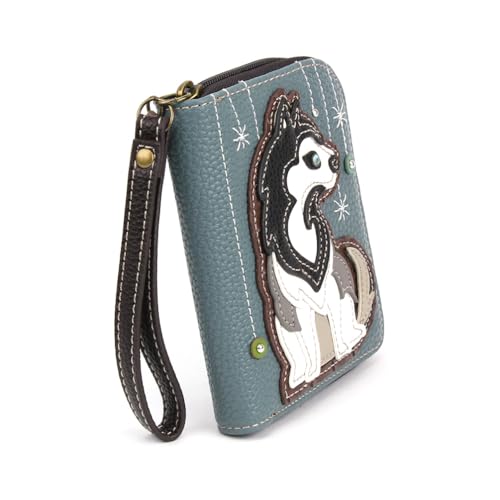 Image of CHALA Zip Around Wallet, Wristlet, 8 Credit Card Slots, Sturdy Pu Leather