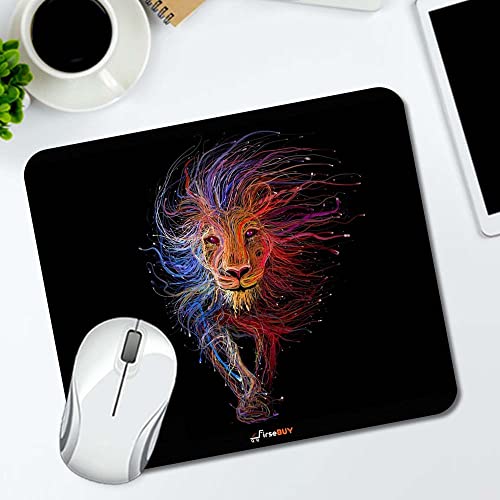 Image of Rectangle Mouse Pad, Anti Slip Rubber Lion Design Mousepads Desktops Gaming Mouse Mat Customized Designed for Home and Office, 8.6 X 7.08 Inches