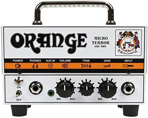 Orange Ppc108 1X8” Closed-Back Speaker Cabinet Bundle With Orange Mt20 Micro Terror Amp Head, Orange Woven Guitar Cable, Speaker Cable And Liquid Audio Polishing Cloth (5 Items) #TOP6