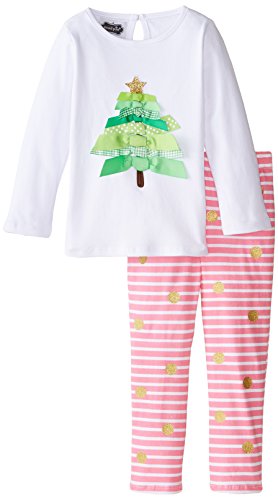 Mud Pie Baby Girls' Toddler Ribbon Tree Tunic and Legging Set, Multi, 5T