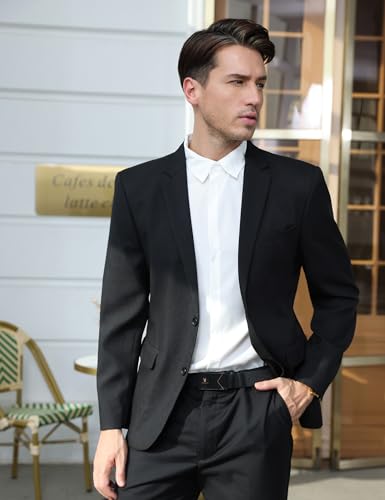 Men's Lightweight Casual Blazers Sport Coats Regular Fit Suit Blazer Jackets Two Button3