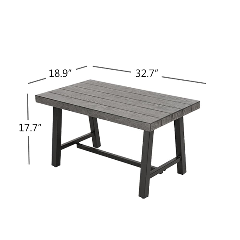 Grand patio Tavolino da giardino in metallo, resistente alle intemperie, piccolo tavolino da balcone per esterni, giardino, balcone, terrazza (83 × 48 × 45) cm