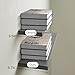 BAYKA Grey Floating Shelves for Wall, 22.5 inches Wall Mounted Rustic Wood Shelves for Bathroom, Bedroom, Living Room, Floating Shelves for Books/Storage/Decor (Set of 3)
