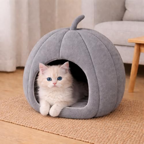 Zexsazone Winter Cat House, Portable Cat Bed with Removable Cushi...