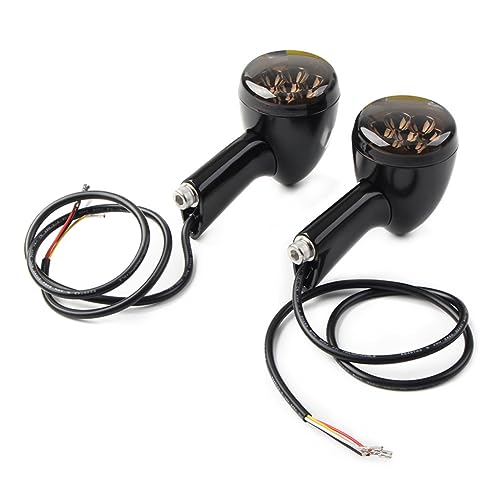Liru Black Shell With Dark Brown Lens Turn Lighting Signals, LED Tail Integrated Running Light Light Assemblies Compatible for Harley for Sportster XL 883 1200 1992-2022