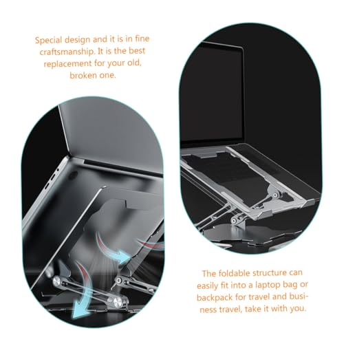 Soporte Ajustable para Laptop de Aluminio Plata miniatura 2
