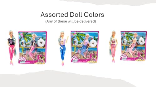 Image of Lyla Alia Cycle Adventure Doll - 30 cm Doll with Bicycle, Backpack & Balloons | Outdoor Playset for Girls Age 3+