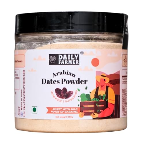 Daily Farmer Seedless Arabian Dates Powder | Suitable for Babies and Kids | No Preservatives or Additives | 100% Natural Sweetener | Sugar Substitute | 200g (Pack of 1) (B0CCTZX2NW) Amazon Price History, Amazon Price Tracker