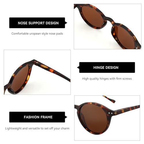 Image of ZENOTTIC Polarized Round Sunglasses, Stylish Sunglasses for Men and Women Retro Classic, Multi-Style Selection