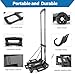 Folding Hand Truck Trolley Dolly, Folding Cart Small Trolley Dolly with Wheels, Lightweight Utility Dolly Expandable Baseplate Small Backpack Portable Luggage Cart for Airport Travel