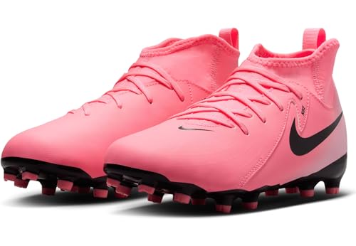 Nike Jr. Phantom Luna 2 Academy Little/Big Kids' MG Soccer Cleats (FJ2603-600, Sunset Pulse/Black) Size 3.52