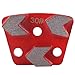 Eujgoov 3PCS Trapezoid Diamond Concrete/Cement/Paint Floor Grinding Pad Disc #30 Grit Metal Bond Scraper for Grinder Floor Concrete
