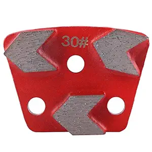 Eujgoov 3PCS Trapezoid Diamond Concrete/Cement/Paint Floor Grinding Pad Disc 30 Grit Metal Bond Scraper for Grinder Floor Concrete