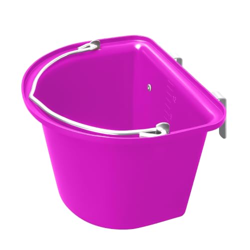 Pesebre de alimentación y espectáculo, resistente, con asa de transporte y soporte de montaje, gama de colores disponibles (rosa)