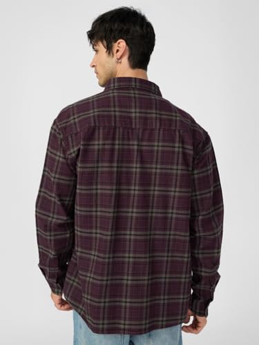 Image of The Souled Store Plaid: Autumn Men and Boys Long Sleeves Collared Neck Button Front Cotton Relaxed Shirts