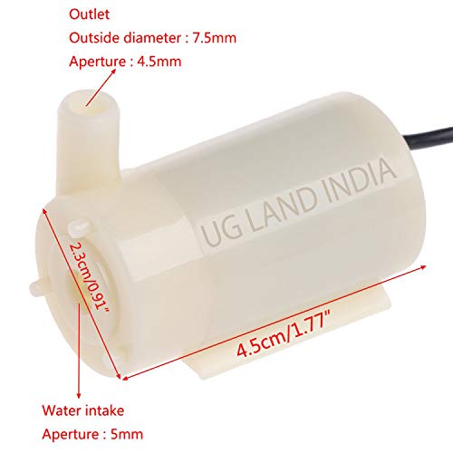 BITSKY INDIA Mini DC 3-9V Side Submersible water pump Transparent Water Pipe,Aluminum Water Cooling Block, Liquid Plate Heat Sink (40x40x12mm),... - Image 2