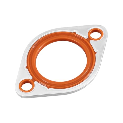 Sandfren Car Thermostat Water Neck Housing Gasket, 1/8' Aluminum Carrier Silicone Engine Coolant Outlet...