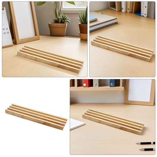 Organizador de fichas de dominó de madera con base antideslizante miniatura 3