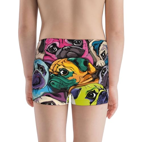 Boys' Cotton Boxer Brief Soft Underwear-Colorful Pug3