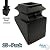 Shoes for Iron Balusters (25-Pack) Stair Parts for 1/2" Square Scroll Basket Twist Knuckle Iron Balusters Slant/Angled Shoes (Satin Black)
