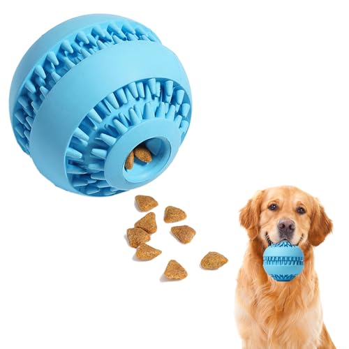 Pet Dog Treat Toy Ball - Treat Dispensing Dog Toys Durable Rubber Pet Tooth Cleaning Toy Dogs Pets...