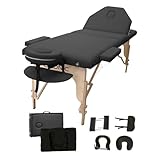 Gadnic | Camilla para Masaje Portátil 3 Secciones | Altura Regulable 63-85 cm | Soporta 250 kg | Cama Plegable Profesional...