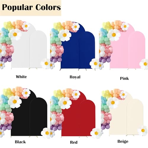 Set de 2 fundas para arco de boda 6FT y 7.2FT spandex elástico miniatura 6