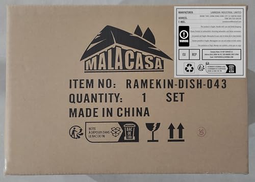 Malacasa RAMEKIN-DISH-043 Ramekins 6 Oz Oven Safe, Porcelain Creme Brulee Ramekins Pudding Custard Cups Small Ceramic Souffle Dishes Ramakan Ramiken Ramicans Baking Bowls Set Of 6 thumb #9