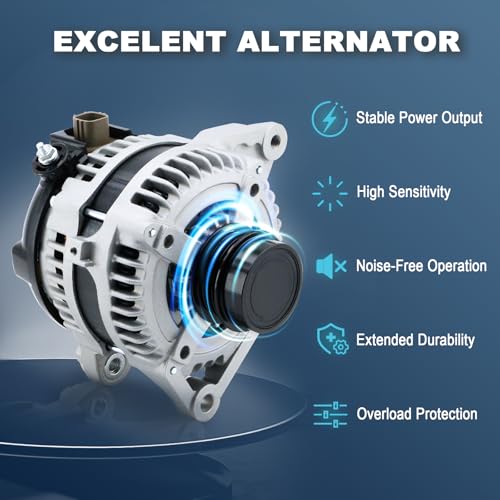 Image of 11402N New Alternator Compatible with 2009-2012 Toyota RAV4, 2012-2015 Camry, 2011-2016 Scion TC 2.5L L4 Replace for 11402 2706036010 1042102270 27060-36011 27060-0V010 104210-8431 104210-2340