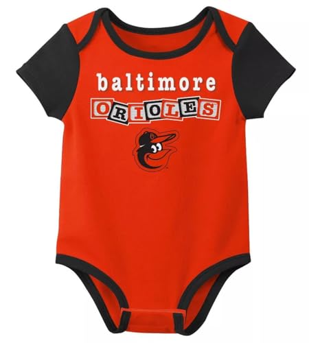 Image of VF Baltimore Orioles Infant Creeper Bodysuit - Team Colors (Orange, 3-6 Months, Baltimore Orioles)