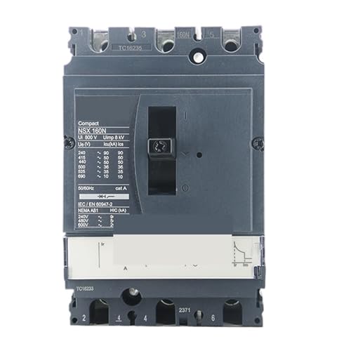 Disjoncteur NSX160N 80A 3P boîtier moulé fixe pour court-circuit