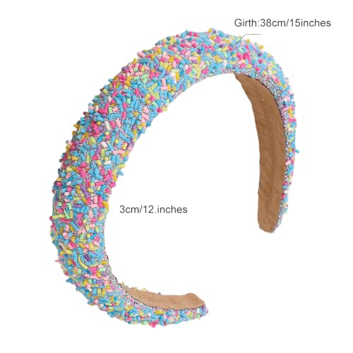 scicent Women's Fashion Headbands Rhinestone Hairband Handmade Baroque Crystal Soft Padded Head Band Bridal Elegant Wedding Wide Hairbands 16614 - Image 2