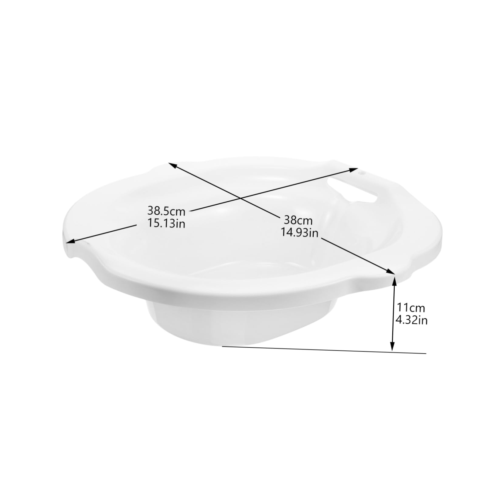 IWOWHERO Butt Basin Toilet Seat Bowl Basin Sitz Bath Postpartum Over The Toilet Bath Postpartum Toilet Sitz Bath Sitz Bath Basin Patient Sitz Bath Hip Bath Tub Pp White