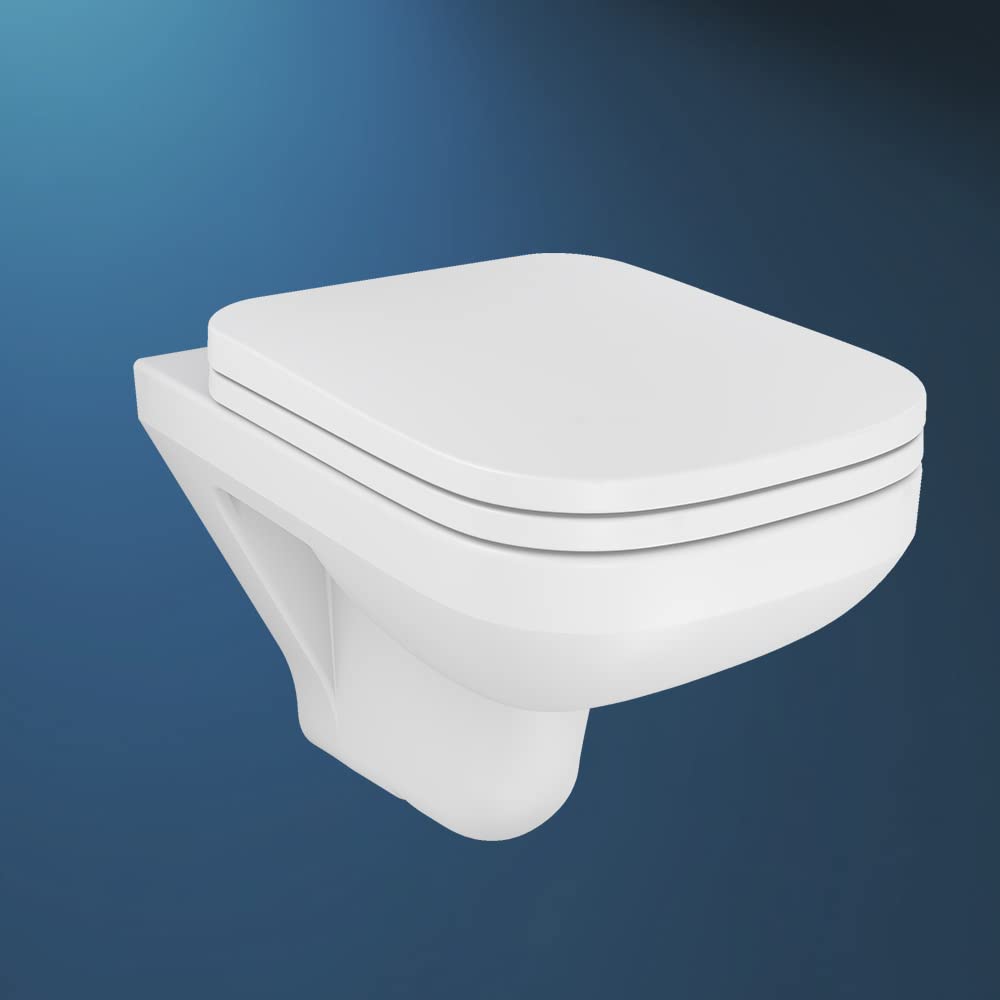 Kohler Span Square Wall Mounted Creamic Toilet, P Trap, White, High Glaze, Water Saving Eco Flush, Safeshield Anti-Bacterial Protection (B0BYD2RSKD) Amazon Price History, Amazon Price Tracker