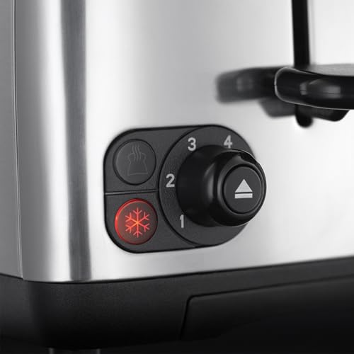 Russell Hobbs 2 Slice Toaster with Perfect Toast Technology for improved evenness (Wide slots, Lift & look feature, 6 Browning levels, Frozen & Cancel function, 850W, Brushed & Stainless Steel) 24080