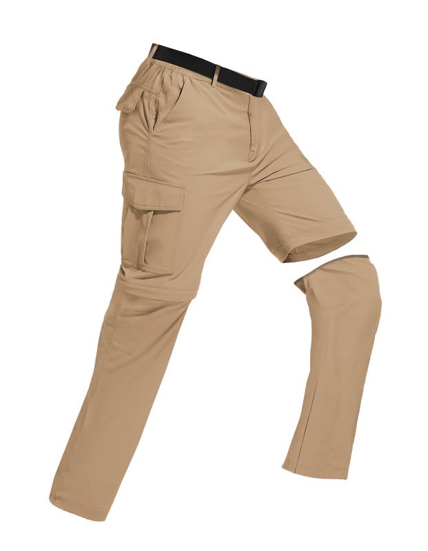 BondiTrekk Outdoor Wanderhose für Herren Zip-Off-Wanderhose-Abnehmbar-Trekkinghose, Atmungsaktiv Outdoorhose Arbeit Hosen Schnell Trockend Sommer Funktionshose