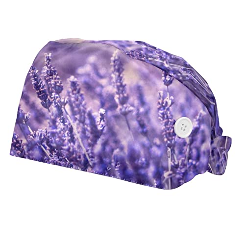 Casquette pour hommes femmes lavande de Provence couvre-chef travail ajustable 2pcs