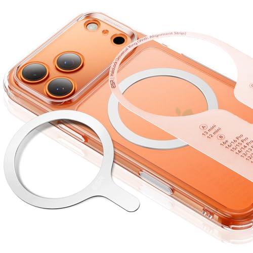 ESR for MagSafe Sticker, MagSafe Ring, 2 Pack Metal Ring for Phone case, Universal Wireless Charger Conversion Kit for iPhone 17/16/16e/15/14/13/12/11, Samsung Galaxy, Google, and More, White