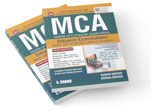 Image of MCA Entrance Exam Prep Book 2026 (4e) Master of Computer Applications | PYQ Previous Year Solved Question Paper NIMCET Exams, MAHA CET, CUET PG, DU University, Jamia | Study Package Guide (in English)